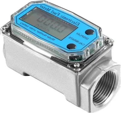 Obrázek produktu pro Digitální turbínový průtokoměr na vodu - elektronický průtokoměr 15-120 l, 1" NPT - modrý