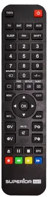 Immagine prodotto di Superior FREEDOM 2v1 telecomando RF Wireless DTT, DVD/Blu-ray, Centro multimediale, Media player, SAT, TV, VCR Pulsanti