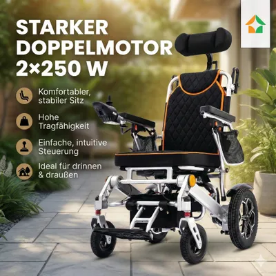 Produktbild von Elektrorollstuhl SL-LYD005 Doppel-Motor - 2 x 250W - Schwarz