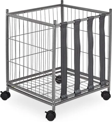 Produktbild von Ballwagen mit 4 Metallrädern, grau