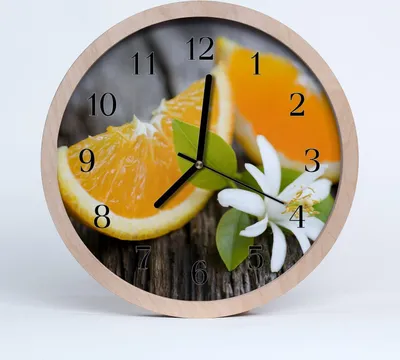Produktbild von Holzuhr 20fi cm wanduhr - Zitrone Wohnzimmer