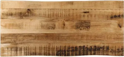 Produktbild von Tischplatte aus massivem Holz mit Baumkante 90x40x2,5 cm