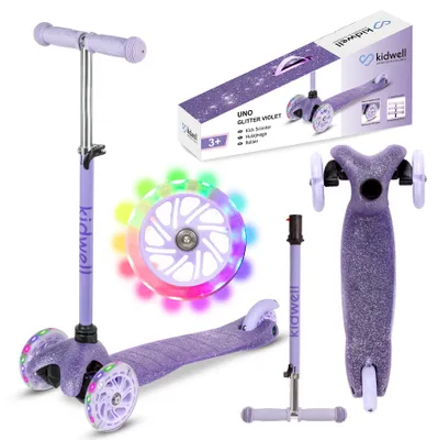 Obrázok produktu pre Kidwell UNO trojkolesová balančná kolobežka pre deti 3+ s LED kolesami, nastaviteľná