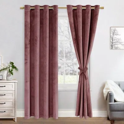 Image de Rideaux d'ombrage à lamelles, lot de 2, 140 x 225 cm, rouge