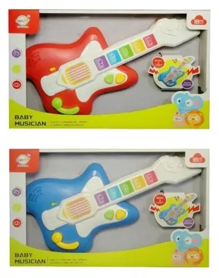 Zdjęcie produktu dla Zabawka dla malucha instrument gitara ze światłem i dźwiękiem - SWEDE