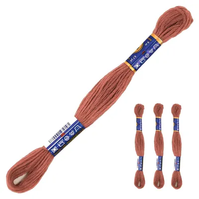 3 Docken Stickgarn / Sticktwist 100% Baumwolle Stickere rot altfarben