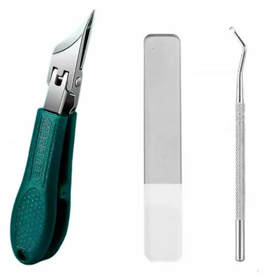 Produktbild von Nagelknipser Fußnägel mit Spritzschutz, schräge Nagelschere für dicke Nägel, Edelstahl mit Feile