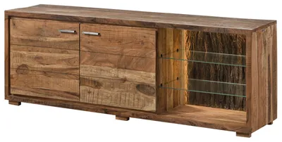 Immagine prodotto di MASSIVMOEBEL24 | BARK #112 Mobile Tv in legno di acacia laccato / natur 175x40x63