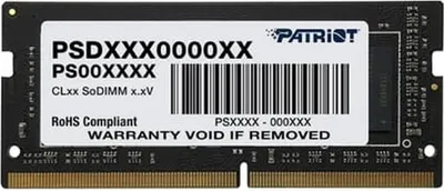 Obrázek produktu pro Patriot Memory Signature Line PSD432G32002S, 32 GB, 1 x 32 GB, DDR4, 3200 MHz, 260-pin SO-DIMM