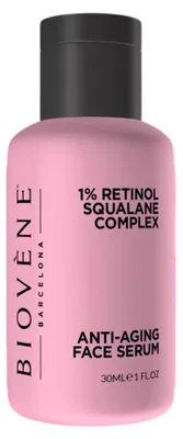 Zdjęcie produktu dla Biovene Przeciwstarzeniowe serum do twarzy z 1% retinolem i skwalanem, 30ml