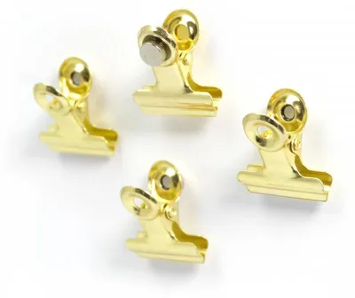 Productafbeelding van Trendform Magnet Clip Graffa MINI messing - Set van 4 stuks