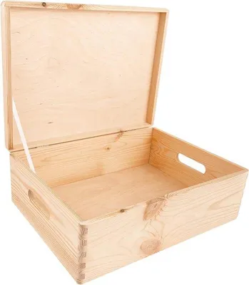 Obrázok produktu pre Veľká drevená debna – 40 x 30 x 14 cm – ideálna na dokumenty, hračky a náradie