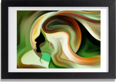 Produktbild von Bild 30x20 MDF-Rahmen, Wandkunst Abstraktion