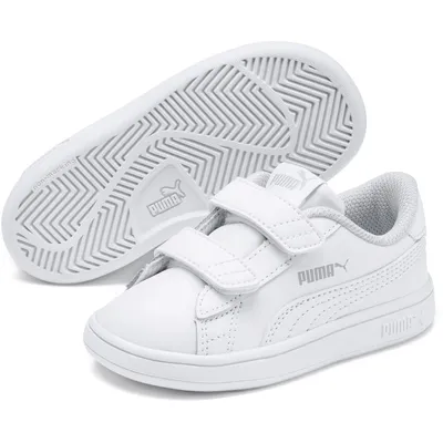 Produktbild von PUMA Smash v2 Leder Baby-Sneaker mit Klettverschluss puma white/puma white 22