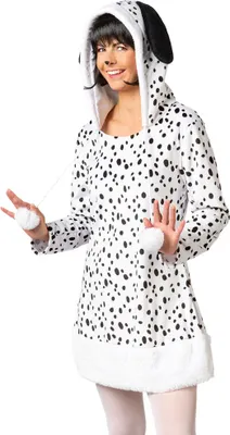 Produktbild von Hund Kostüm Kleid Dalmatiner Hundekostüm Tierkostüm Damen Karneval Kostüm 38-40