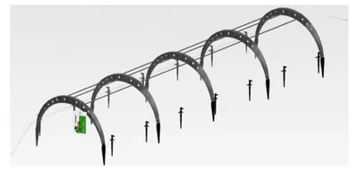 Produktbild von Pflanztunnel Bögen für den Garten - 60 x 240 x 30 cm - Gewächshaus für Gemüseanbau und Pflanzenaufzucht