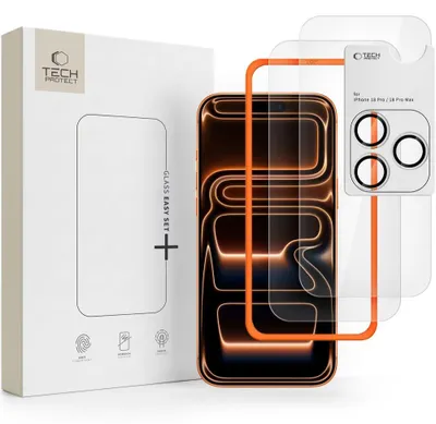 Produktbild von Tech-Protect Easy Set+ Apple iPhone 18 Pro Klar [3 PACK]