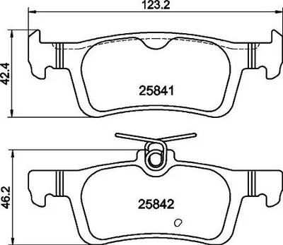 Produktbild von HELLA Bremsbeläge Satz Hinten Bremsklötze für FORD Fiesta Mk7 Schrägheck 8DB 355 031-761