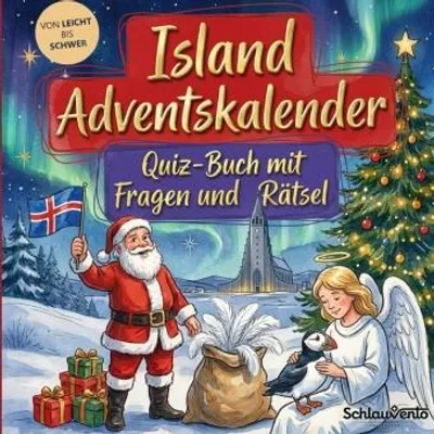 Produktbild von Island-Adventskalender: Quiz-Buch mit Fragen und Rätsel