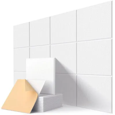 Obrázok produktu pre Samolepiace akustické panely – zvukovoizolačná dekorácia na stenu – vysoká hustota – akustická pena (30x30x09 cm)