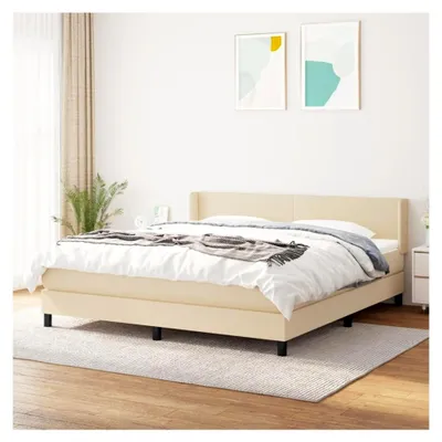 Produktbild von Boxspringbett Creme, 203x183 cm, Einzeltaschenfederkernmatratze, Mittelharte Unterstützung