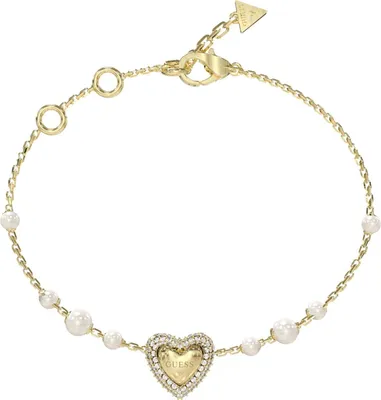 Produktbild von Damen Gold Guess Zirkonia Herz Armband