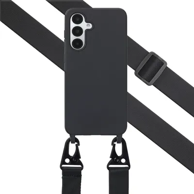 Image de Selencia Etui en silicone avec cordon détachable pour le Samsung Galaxy A36 - Noir