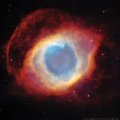 Produktbild von Der Weltraum Kunstdruck Bild - Der Helixnebel, Das Auge Gottes (40 x 40 cm)