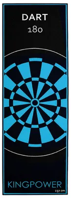 Produktbild von Dart Darts Teppich Dartteppich Dartmatte Steeldart Kingpower-273 x 80 cm, Blau, Dartpfeile, Dartboard, Zubehör, mit Abwurflinie, Dartscheibe, Schutz, Gummi