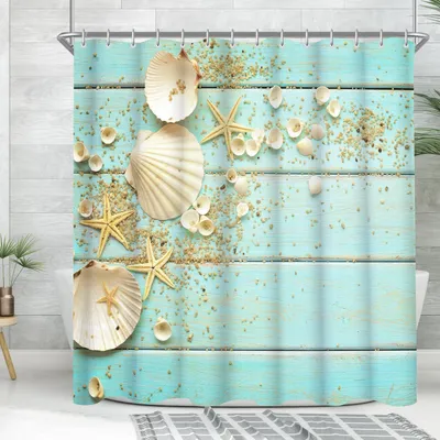 Zdjęcie produktu dla Zasłona prysznicowa 180x200cm powłoka tekstylna wodoodporna antypleśniowa zmywalna 12 oczek