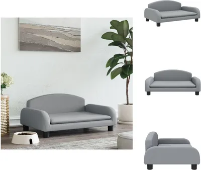 Obrázek produktu pro vidaXL Pelíšek pro psy světle šedý 70x45x30 cm látka - Pelíšky pro psy