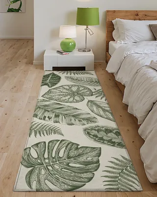 Productafbeelding van Solidchoice - Bedloopmat 60x180cm, Wasbaar en Antislip