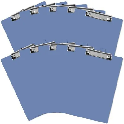 Productafbeelding van Ibenzoa® 8-delige set A4-klemborden (31,2 x 22,3 cm) van PVC met metalen klemmen, zwart – lichtgewicht en robuust, geschikt voor studie en kantoor