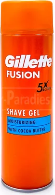 Obrázok produktu pre Gillette Fusion hydratačný gél na holenie s kakaovým maslom, 200 ml