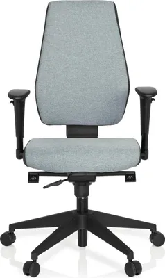 Obrázok produktu pre hjh OFFICE Profesionálna kancelárska stolička PRO-TEC 500 Ergonomická kancelárska stolička s podrúčkami (výškovo nastaviteľná) látka sivá Otočná stolička do kancelárie, domácnosti