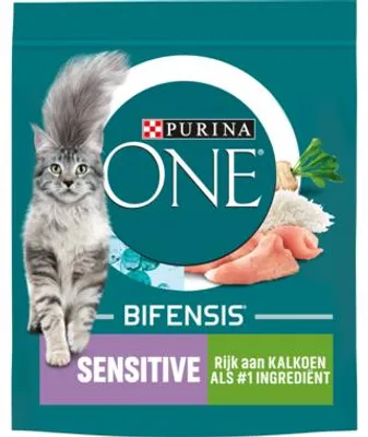 Productafbeelding van Purina One Adult Sensitive Kalkoen 800gr