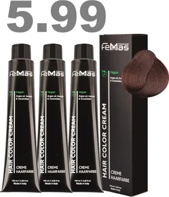 Produktbild von FemMas Haarfarbe mit Arganö Hellbraun Schokolade Int. 5.99 | 3x100 ml