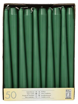 Immagine prodotto di PAPSTAR  17969 PAPSTAR Leuchterkerzen, 22 mm, dunkelgrün, 50er Pack
