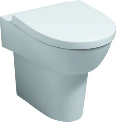 Produktbild von Geberit Flow WC-Sitz, weiß Scharniere verchromt mit Absenkautomatik