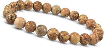 Produktbild von Damenarmband elastisch, Jaspis Naturstein, Chakra-Perlen, handgemacht, für die Entspannung