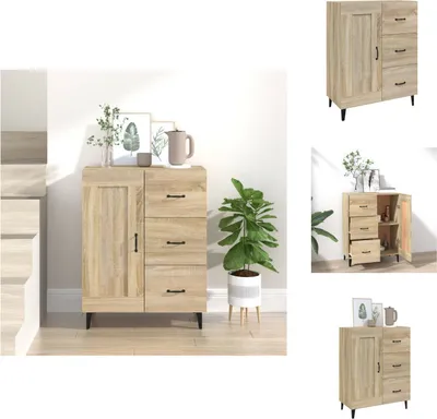 Immagine prodotto di vidaXL Credenza Sonoma-quercia 69,5x34x90 cm materiale a base di legno - Credenze
