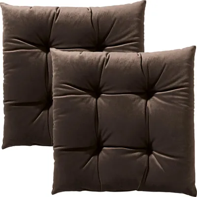 Produktbild von REDBEST Stuhlkissen Kingsville" 2er-Pack braun 40x40x9 cm"
