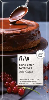 Obrázek produktu pro Bio Čokoláda na vaření hořká 200 g VIVANI