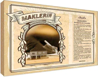 Produktbild von vianmo Holzschild 20x30 cm Maklerin Beruf Arbeit