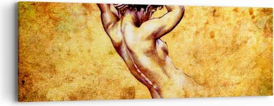 Produktbild von Bild auf Leinwand - Leinwandbild - Weibliches Modell Körper posiert - 90x30cm - Wand Bild - Wanddeko - Leinwanddruck - Bilder - Kunstdruck - Wanddekoration - Leinwand bilder - Wandkunst - AB90x30-0520