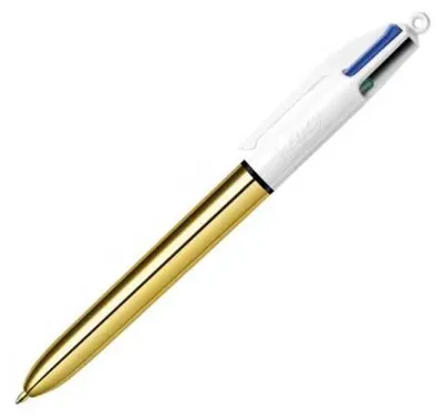 Zdjęcie produktu dla BIC 964774, Spinacz, Przyciskany długopis, Czarny, Niebieski, Zielony, Czerwony, 12 szt.