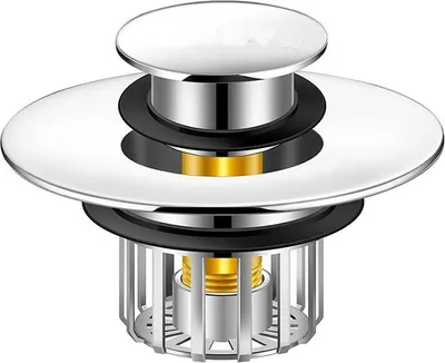 Produktbild von INF Badewannenstöpsel aus Messing, Silber, 7.5cm, Ablaufstopfen für Badewanne