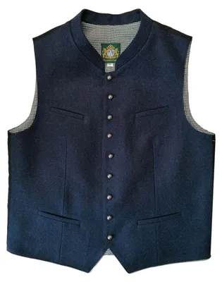 Hammerschmidt Trachten-Weste "Max" (Loden) in blau