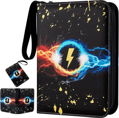 Immagine prodotto di Album per collezionare carte da gioco, con 440 tasche, 55 pagine, custodie trasparenti, adatto per carte standard