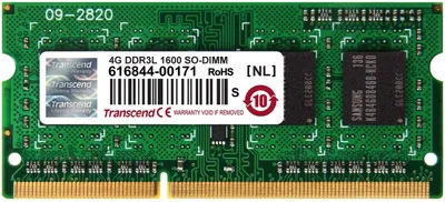 Immagine prodotto di Transcend 4GB DDR3-1600 memoria 1 x 8 GB 1600 MHz